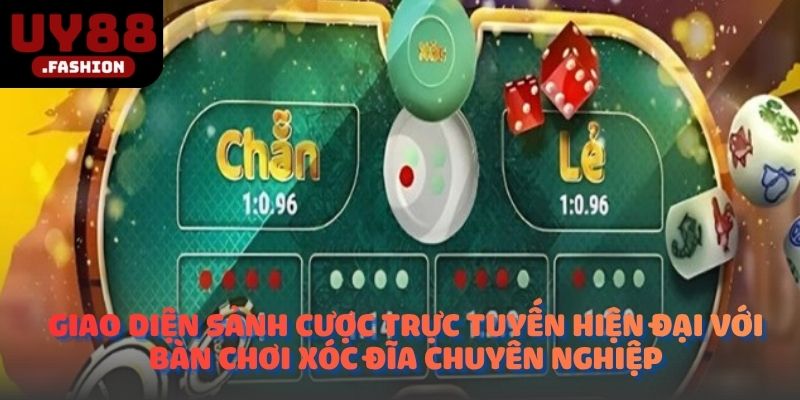 Giao diện sảnh cược trực tuyến hiện đại với bàn chơi xóc đĩa chuyên nghiệp